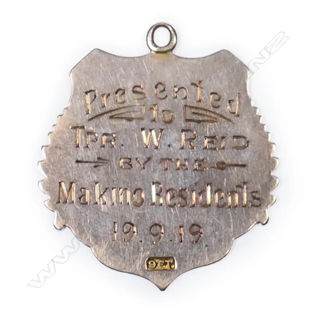 A 9ct gold WWII return fob, Image 1++